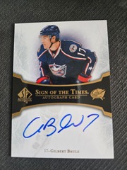 2007-08 SP Authentic Sign of the Times Gilbert Brule #ST-GB Auto Blue Jackets